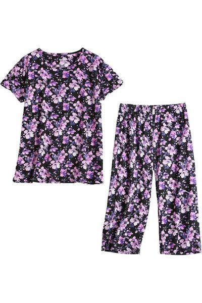 GENERAL PNAEONG Women’s Pajama Set - Sleepwear Tops with Capri Pants Casual a...