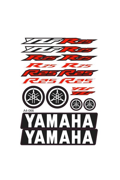 monero Yamaha YZF R25 Sticker Yazı Seti Kırmızı
