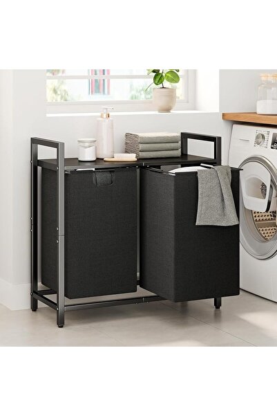 GENERAL Mylindde Laundry Basket with Lid, 3 Section Extra Large Laundry Hampe...