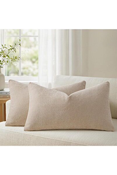 a moment Pack of 2 Decorative Chenille Cushion Cover Throw Pillow Covers with...
