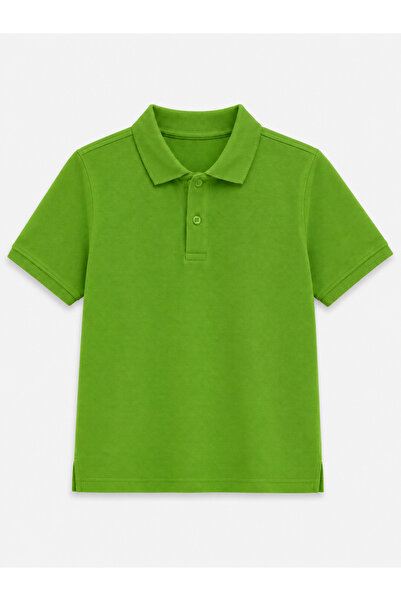 ROZELT Green Short Sleeve Polo Collar Lakos School T-Shirt R.O.Z.O.Ku.Lt.E.L.T.