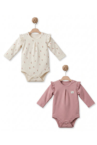 BabyCosy Organic Wear 100% Organic Cotton, Baby Girl 2-Piece Long Sleeve Body...