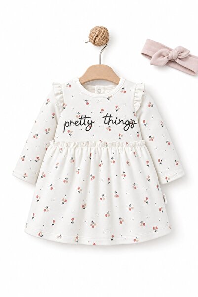 BabyCosy Organic Wear 100% Organic Cotton, Baby Girl Bandana Dress Set, Flora...