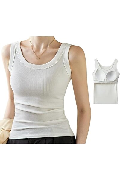 HOFEESEA Womens Tank Top with Bra, Ribbed Tank Tops with Built In Bras, modal...