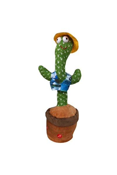 MACVI Jucărie interactivă cactus dansator cu pălărie galbenă — Distracție gar...