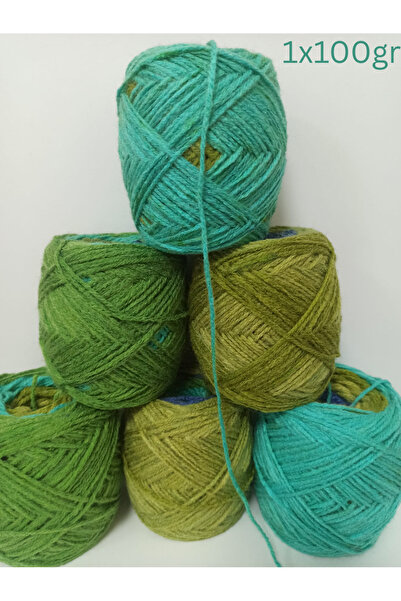 İPEK YÜN İPLİK DÜNYASI Wool Acrylic Color Transitioning Batik Knitting Yarn 1...