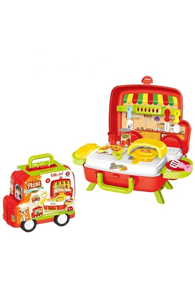 MACVI Set de jucării de bucătărie portabil 2 în 1 — Distracție culinară pentr...