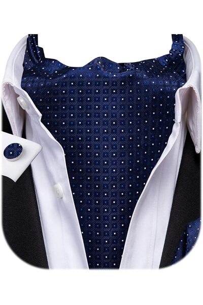 Dubulle Cravat Ties for Men with Pocket Square and Cufflinks Ascot and Handke...