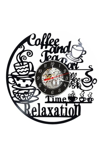 OEM Decorative wall clock made from vinyl record, Coffee and Tea Bar Model, C...