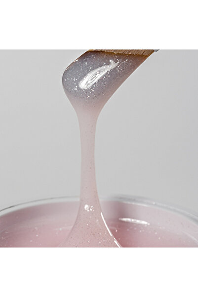 RUNAIL Gümüş Parıltılı Yarı Şeffaf Süt Pembe Expert Protez Tırnak Jeli Kamuflaj Shimmer UV Gel 50Gr.