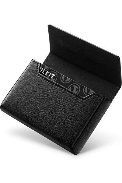 VULKIT حافظات بطاقات العمل ذات سعة كبيرة تتسع لـ 30-40 بطاقة عمل، حافظة جلدية...