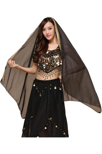 GENERAL Chiffon Belly Dance Veil, Women's Belly Dance Big Headscarf, Lightwei...
