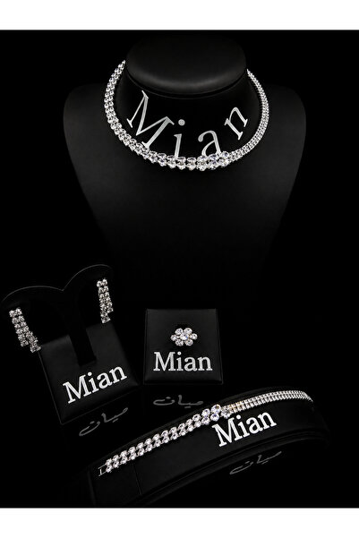 mian Luxury Zircon Teardrop Set Sparkling Teardrop Shape Necklace Earrings Ri...