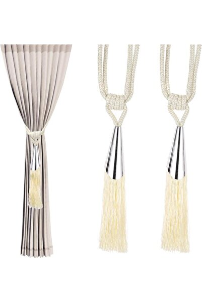 PATIKIL Curtain Tassel Tiebacks, 2 Pack 28" Curtain Holdbacks Rope with Tasse...