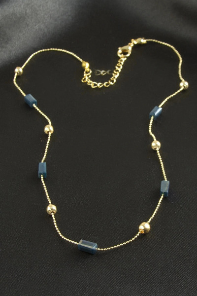 SORA GROUP Rectangular Crystal Chain Necklace