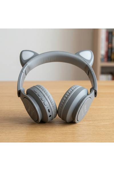 DeaL Căști Bluetooth 5.0 pliabile cu urechi de pisică — Sunet HiFi și distrac...