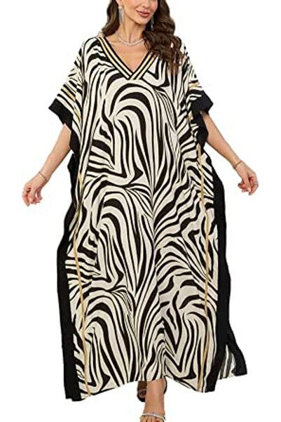 YouKD Women's Summer Boho Kimono Long Shirt Dress Large Size Robe Beach Wraps...