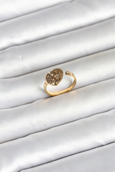 SORA GROUP 316L Steel Gold Color Heart Model Women's Ring