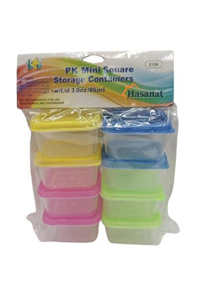 Generic Essentials Mini Squared Storage Containers 3.2 oz / 85 ML with Lid Dr...