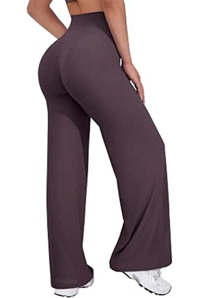VOYJOY Straight Leggings Bottoms Womens Wide Leg 29"/ 31.5"/33"/35" Pants | H...