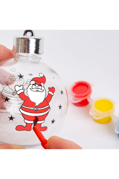 Alista Home Christmas Globe for Painting 80 mm, creative set with paint and b...