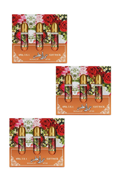 ROSELLA مجموعة هدايا من 3 قطع عطر مخلط 3 × 6 مل