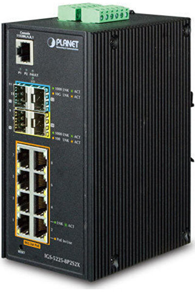Planet IGS-5225-8P2S2X Διαχειριζόμενος διακόπτης L2 PoE+ με 8 θύρες Ethernet ...