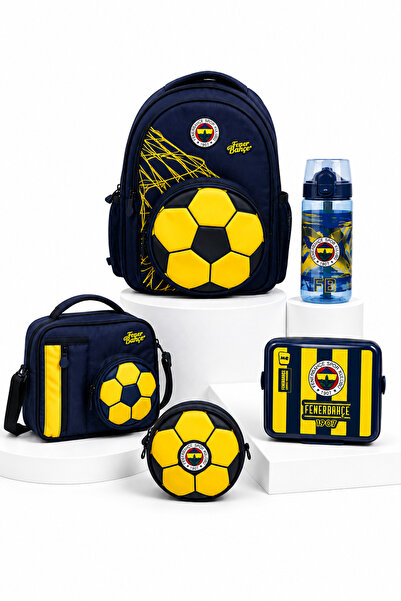 Fenerbahçe 26784 Licensed 5-Piece School Bag Set Backpack Lunch Bag Pen Holde...