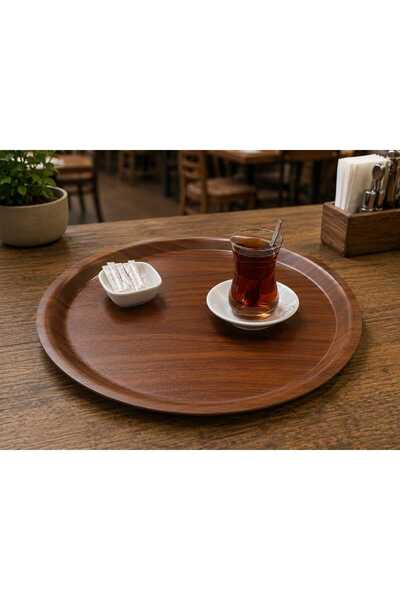 Taşkın 33 cm Round Non-Slip Tray Luxury