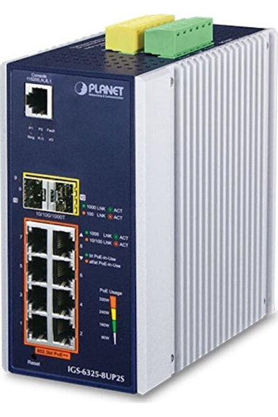 Planet IGS-6325-8UP2S Διαχειριζόμενος διακόπτης L3 PoE++ με 8 θύρες Ethernet ...