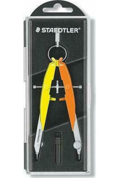 Staedtler Διαβήτης με μύτη και κόφτη κύκλων σε θήκη πορτοκαλί