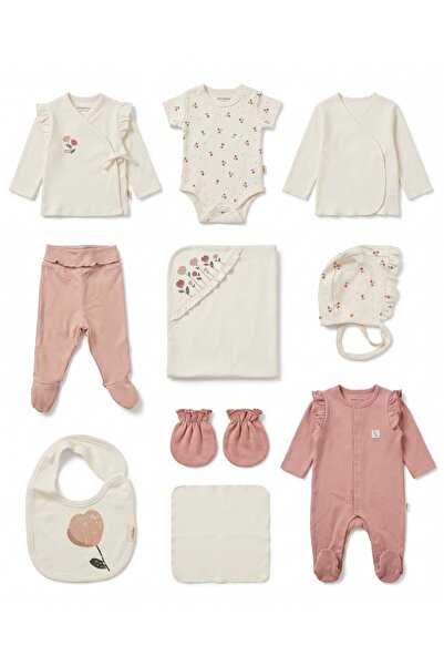 BabyCosy Organic Wear طقم خروج من المستشفى مكون من 10 قطع مصنوع من القطن العض...
