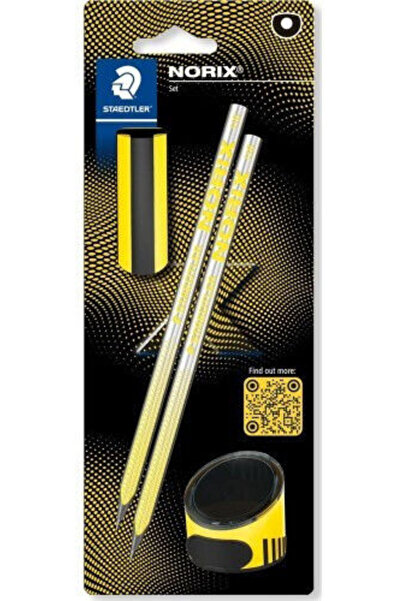 Staedtler Norix Σετ Μπλίστερ 2 Μολύβια HB 1 Γόμα 1 Ξύστρα Μονής Οπής Κίτρινο ...