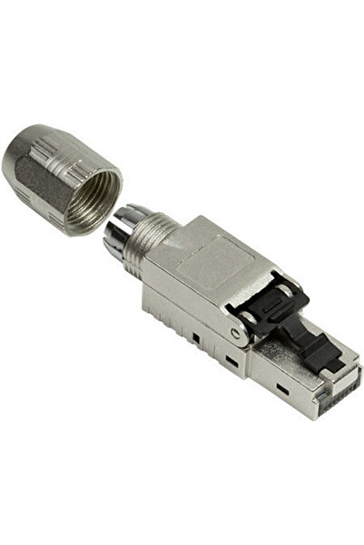 LogiLink Βύσμα RJ-45 αρσενικό Cat.6A, θωρακισμένο, δοκιμασμένο MPTL, Ασημί (M...