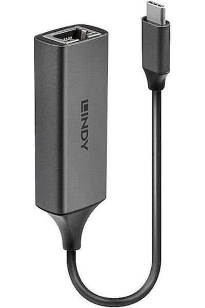 LİNDY 43299 Προσαρμογέας δικτύου USB-C με ενσύρματη σύνδεση Gigabit Ethernet