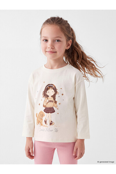 LC Waikiki I Zero Roba Collar Printed Girl's T-Shirt from Freezen Store