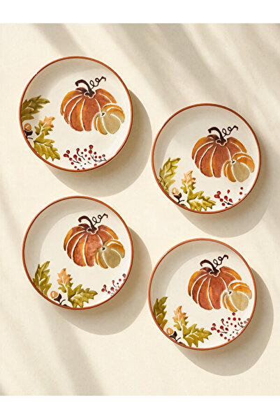 LC Waikiki Quality Parts Pumpkin Embossed Zero 4-Piece Plate Set from Çelebi ...