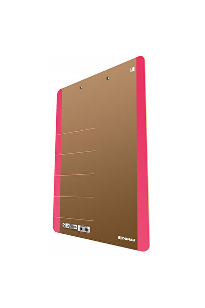 donau Double A4 Clipboard, 900Gsm Cardboard, Rounded Corners, Life - Pink Edge