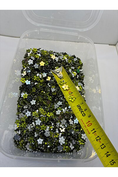 HERALDİS Daisy Green Color Flower Sequins (with Hole in the Center – Can Be S...