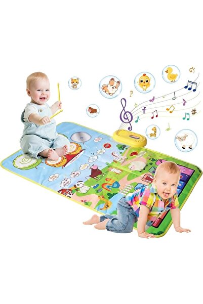 KASTWAVE Baby Musical Mat Toy Little Piano Mat for 1-3 Year Old Boys, 3-in-1 ...