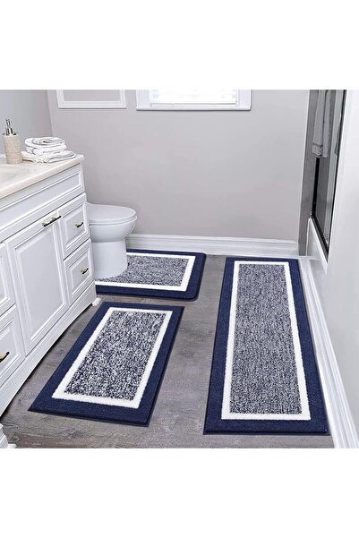 Paporich 3 Pcs Bath Mat Set, Non-Slip Plush Rugs, Non Slip Bath Rug Soft Shag...