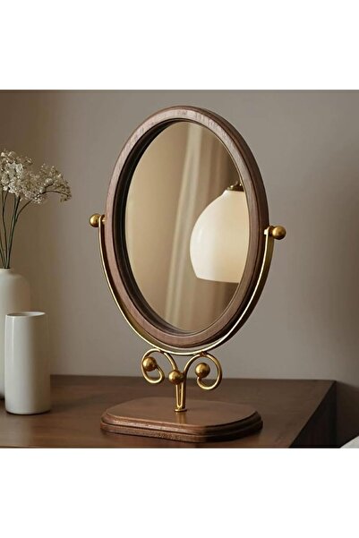 Generic Vintage Vanity Mirror, Wooden Frame with Adjustable Desktop Stand and...