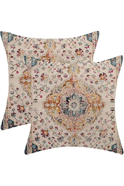 EOGILY Corduroy Decorative Throw Pillow Covers, 45 * 45cm Soft Striped Pillow...