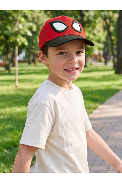 LC Waikiki Trendlucky Spider-Man Printed Boy's Cap with Difference in Color