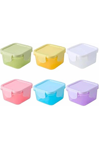 Aputue Food Storage Containers, 6 Count Colorful Plastic Leakproof Container ...