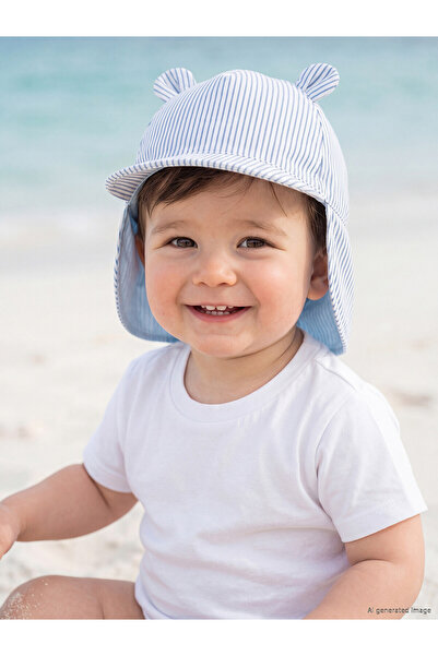 LC Waikiki Two Mt Shop Quality Lcw Baby Green Striped Boy Baby Cap Hat