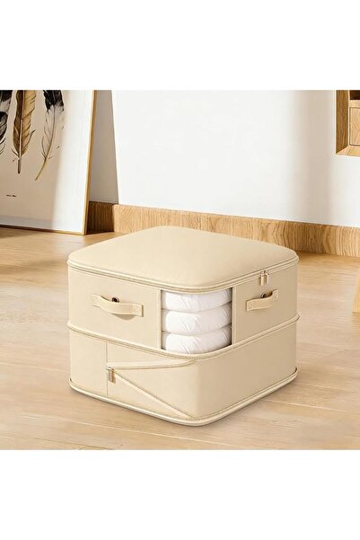 GENERAL Large Canvas Clothes Storage Bags with Thick Handles and Clear Window...