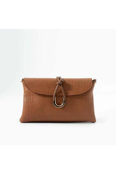 Jacquline Taba Heryn Hasır Kadın Clutch ve Omuz Çantası