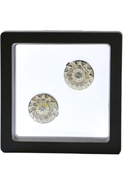 GENERAL 2 Pieces Rhinestone Button Covers, Decorative Floral Shirt Cufflinks,...