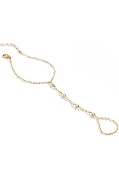 Hepiide Alloy Hand Chain Bracelet: Adjustable Finger Ring Bracelet - Elegant ...